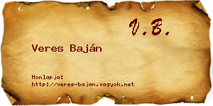 Veres Baján névjegykártya